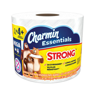 Charmin® Essentials Strong Bathroom Tissue, Septic Safe, 1-ply, White, 4 X 3.92, 451-roll, 36 Individually Wrapped Rolls-carton freeshipping - TVN Wholesale